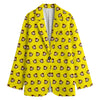 Monkey Emoji Pattern Print Women's Blazer