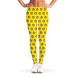 Monkey Emoji Pattern Print Women's Leggings