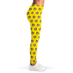 Monkey Emoji Pattern Print Women's Leggings