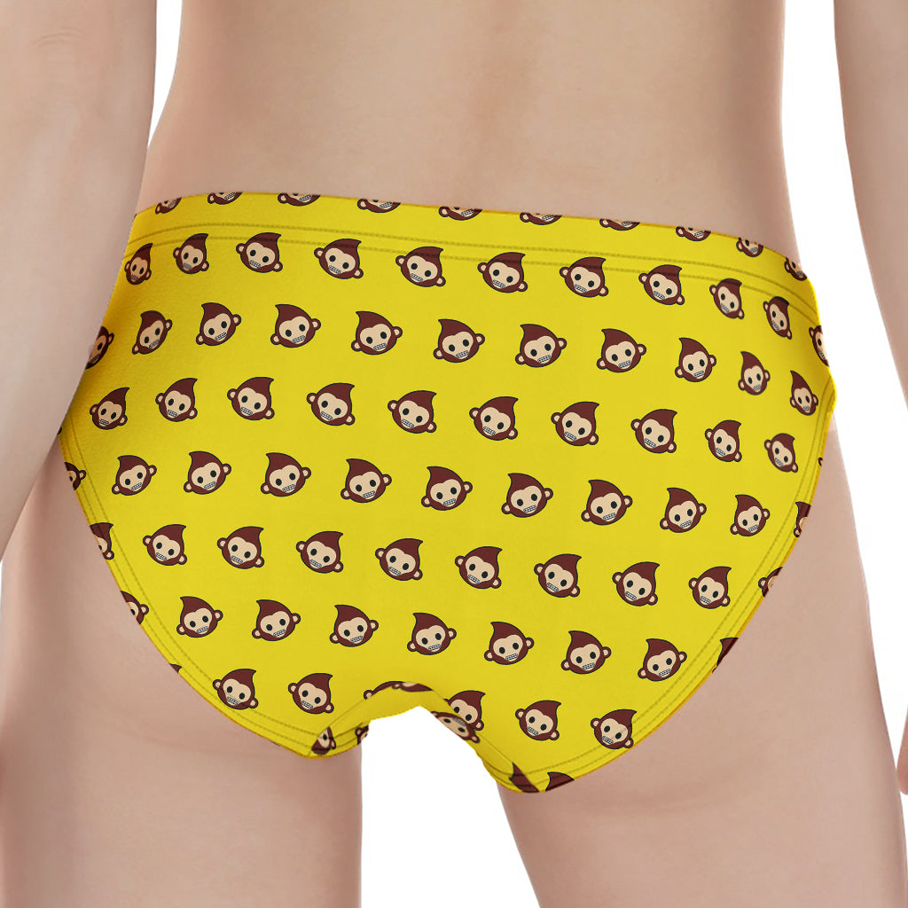 Monkey Emoji Pattern Print Women's Panties