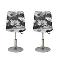 Monochrome Daisy Flower Print Bar Stool Covers