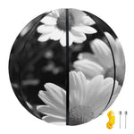 Monochrome Daisy Flower Print Basketball