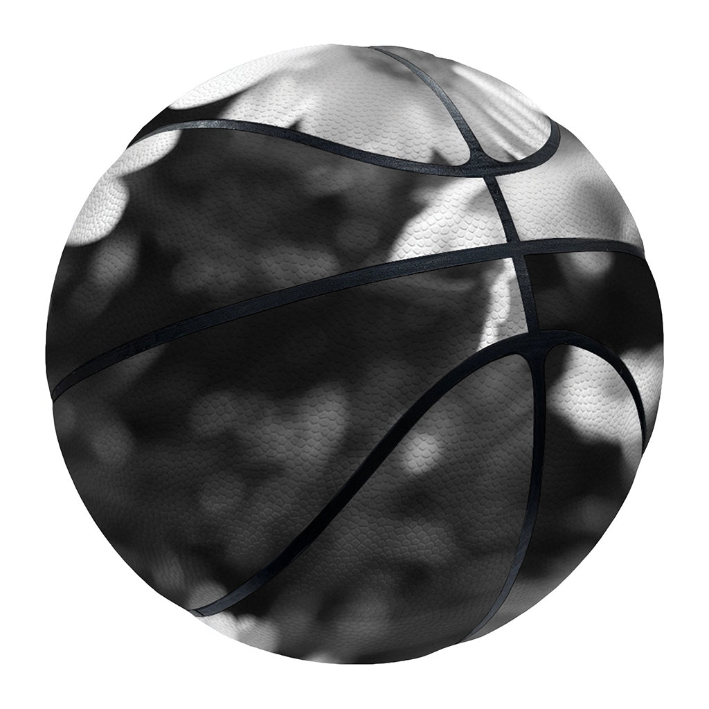 Monochrome Daisy Flower Print Basketball