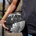 Monochrome Daisy Flower Print Basketball