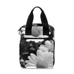 Monochrome Daisy Flower Print Bible Tote Bag