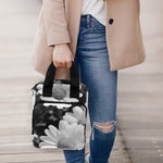 Monochrome Daisy Flower Print Bible Tote Bag