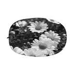 Monochrome Daisy Flower Print Car Side Mirror Covers