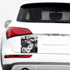 Monochrome Daisy Flower Print Car Sticker