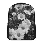 Monochrome Daisy Flower Print Casual Backpack