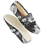 Monochrome Daisy Flower Print Casual Shoes