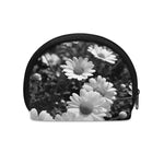Monochrome Daisy Flower Print Coin Purse