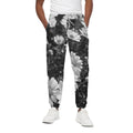 Monochrome Daisy Flower Print Cotton Sweatpants