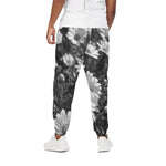 Monochrome Daisy Flower Print Cotton Pants