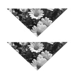 Monochrome Daisy Flower Print Dog Bandana