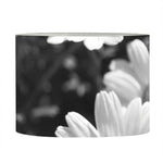 Monochrome Daisy Flower Print Drum Lamp Shade