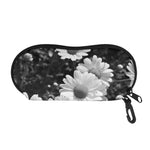 Monochrome Daisy Flower Print Glasses Case