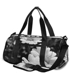 Monochrome Daisy Flower Print Gym Bag