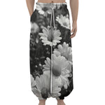 Monochrome Daisy Flower Print Lantern Pants