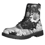 Monochrome Daisy Flower Print Backpack