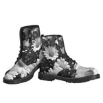 Monochrome Daisy Flower Print Backpack