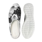 Monochrome Daisy Flower Print Mesh Casual Shoes