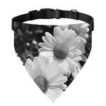 Monochrome Daisy Flower Print Over The Collar Dog Bandana