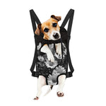 Monochrome Daisy Flower Print Pet Carrier Backpack