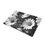 Monochrome Daisy Flower Print Pet Cooling Mat Cover
