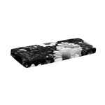 Monochrome Daisy Flower Print Piano Keyboard Cover