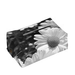 Monochrome Daisy Flower Print Rectangle Tissue Box Cover