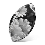 Monochrome Daisy Flower Print Rugby Ball