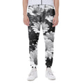 Monochrome Daisy Flower Print Joggers