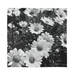 Monochrome Daisy Flower Print Silk Bandana