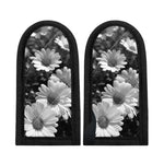 Monochrome Daisy Flower Print Skillet Handle Cover