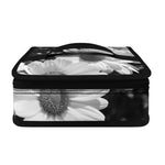Monochrome Daisy Flower Print Small Lunch Bag