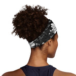 Monochrome Daisy Flower Print Sports Headband