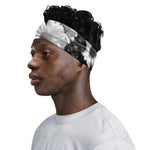 Monochrome Daisy Flower Print Sports Headband