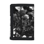 Monochrome Daisy Flower Print Trifold Wallet