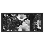 Monochrome Daisy Flower Print Trifold Wallet