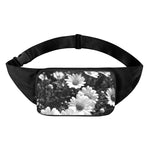 Monochrome Daisy Flower Print Waist Bag