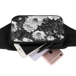 Monochrome Daisy Flower Print Waist Bag