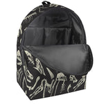 Monochrome Dinosaur Fossil Pattern Print Backpack
