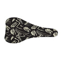 Monochrome Dinosaur Fossil Pattern Print Bicycle Seat Cover