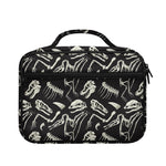 Monochrome Dinosaur Fossil Pattern Print Briefcase Bible Bag