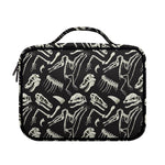 Monochrome Dinosaur Fossil Pattern Print Briefcase Bible Bag