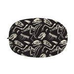 Monochrome Dinosaur Fossil Pattern Print Car Side Mirror Covers