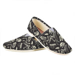 Monochrome Dinosaur Fossil Pattern Print Casual Shoes