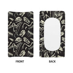 Monochrome Dinosaur Fossil Pattern Print Changing Pad Cover