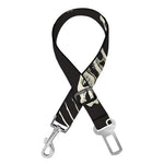 Monochrome Dinosaur Fossil Pattern Print Dog Seat Belt