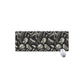 Monochrome Dinosaur Fossil Pattern Print Extended Mouse Pad